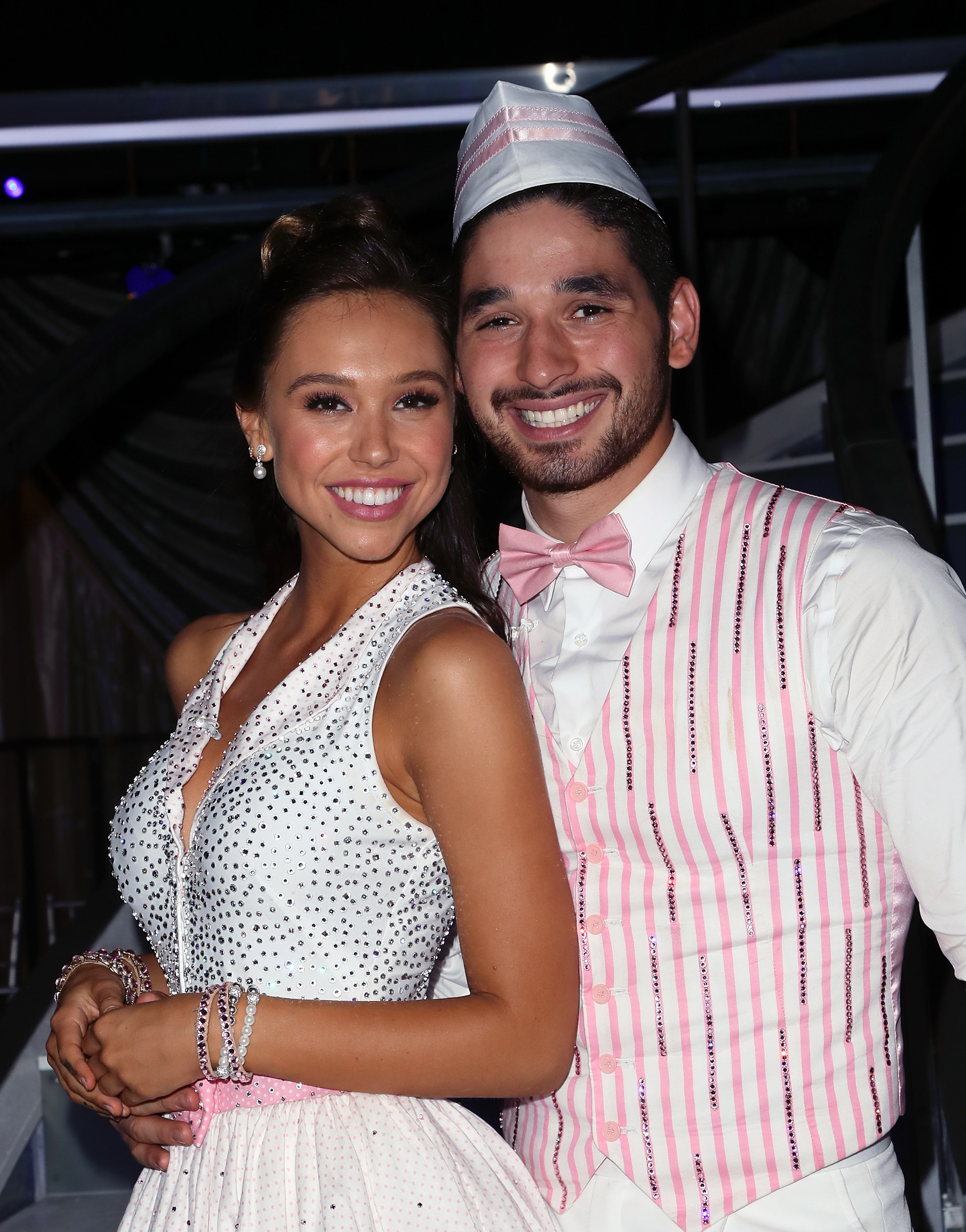 Alexis Ren (L) and Alan Bersten pose at 'Dancing with the Stars' Season 27 at CBS Televison City on September 24, 2018 in Los Angeles, California.
