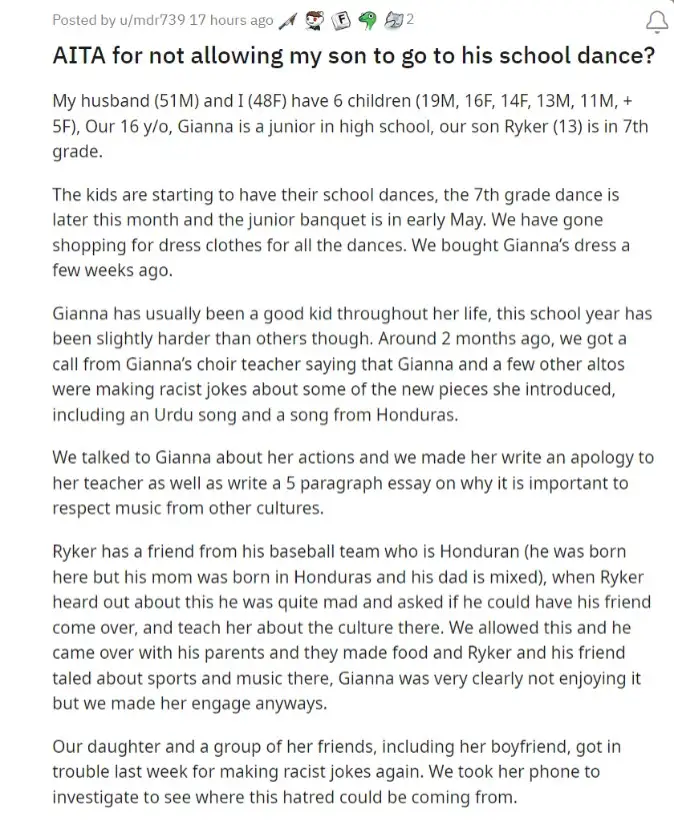 Reddit post (Reddit)