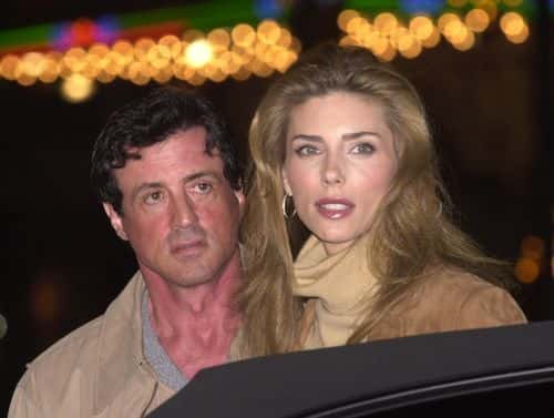 Actor Sylvester Stallone and wife Jennifer Flavin arrive at the premiere of Warner Bros.''