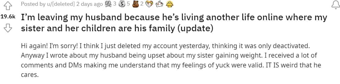 (Reddit/r/TrueOffMyChest)