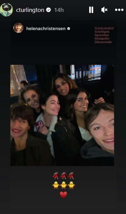 Christina Turlington shared the post of Helena (Instagram/@cturlington)