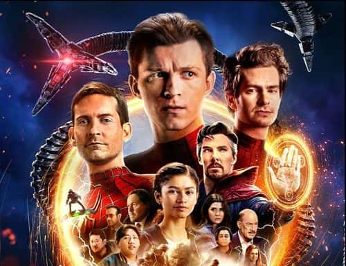 Spider-Man: No Way Home poster showing Tom Holland, Toby Maguire and Andrew Garfield (IMDb)