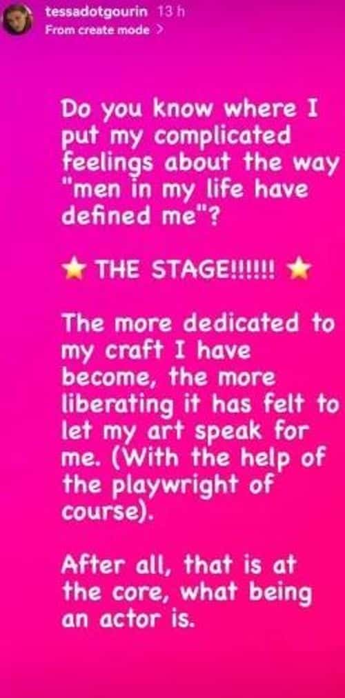 Tessa Gourin's response to Lily-Rose Depp ( TessadotGourin/ Instagram)