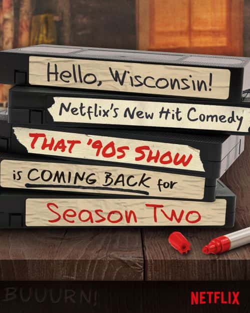 Official Season 2 announcement poster of 'That 90s Show' (Netflix)