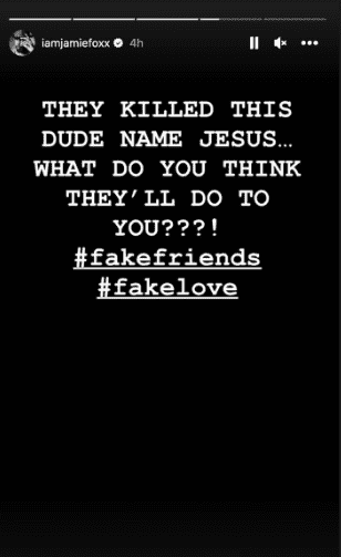 Jamie Foxx's story (Jamie Foxx/Instagram)