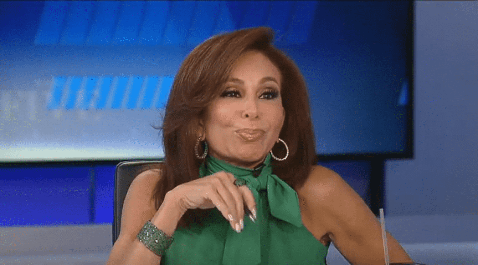 Judge Jeanine Pirro was left speechless when Tarlov revealed that she is vaccinated (Fox News)