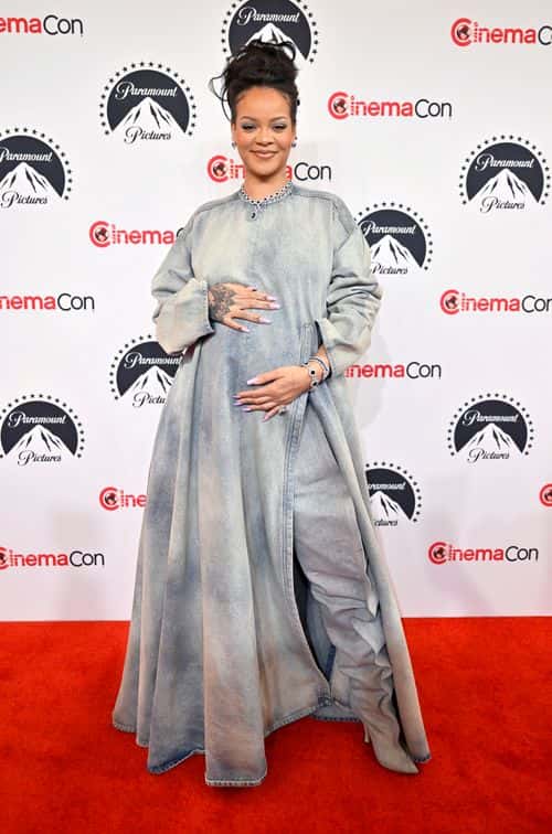 Rihanna attends Paramount Pictures' presentation at CinemaCon on April 27, 2023 in Las Vegas, Nevada.