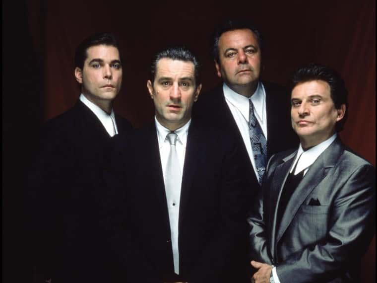 Robert De Niro, Ray Liotta, Joe Pesci, and Paul Sorvino in Goodfellas (1990) (IMDB)