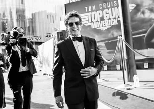 (EDITORS NOTE: Image has been converted to black and white) Tom Cruise attends The Royal Film Performance & UK Premiere of 