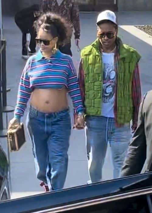 The loved-up stars held hands (Backgrid)