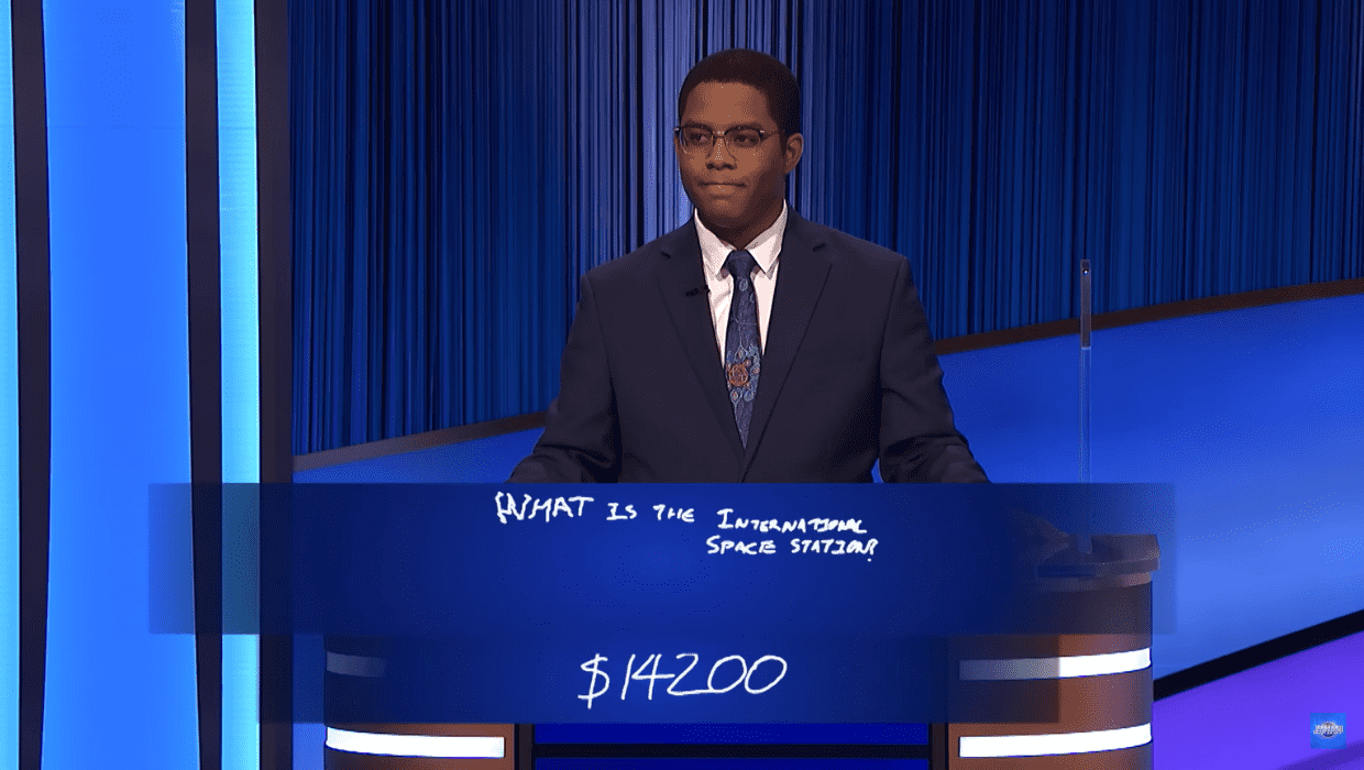 Daniel Moore lost the 'Jeopardy!' champ title by $1 (Jeopardy!/YouTube)