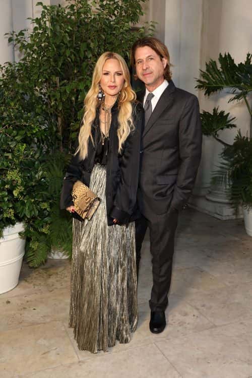 (L-R) Rachel Zoe and Rodger Berman attend the Ralph Lauren SS23 Runway Show at The Huntington Library, Art Collections, and Botanical Gardens on October 13, 2022 in San Marino, California.
