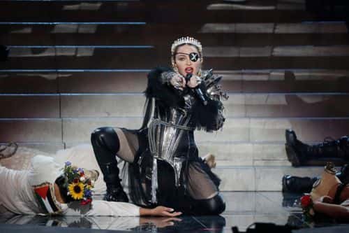 Madonna, performs live on stage after the 64th annual Eurovision Song Contest held at Tel Aviv Fairgrounds on May 18, 2019 in Tel Aviv, Israel.