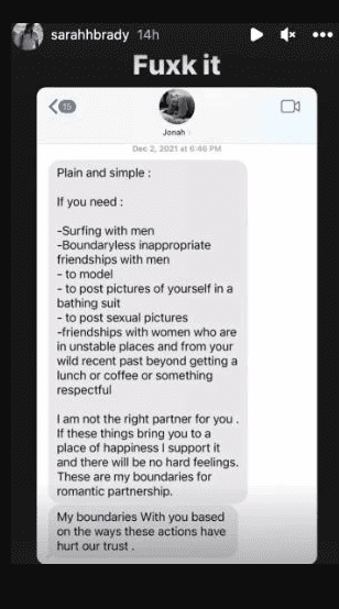 (sarahbrady/Instagram stories)