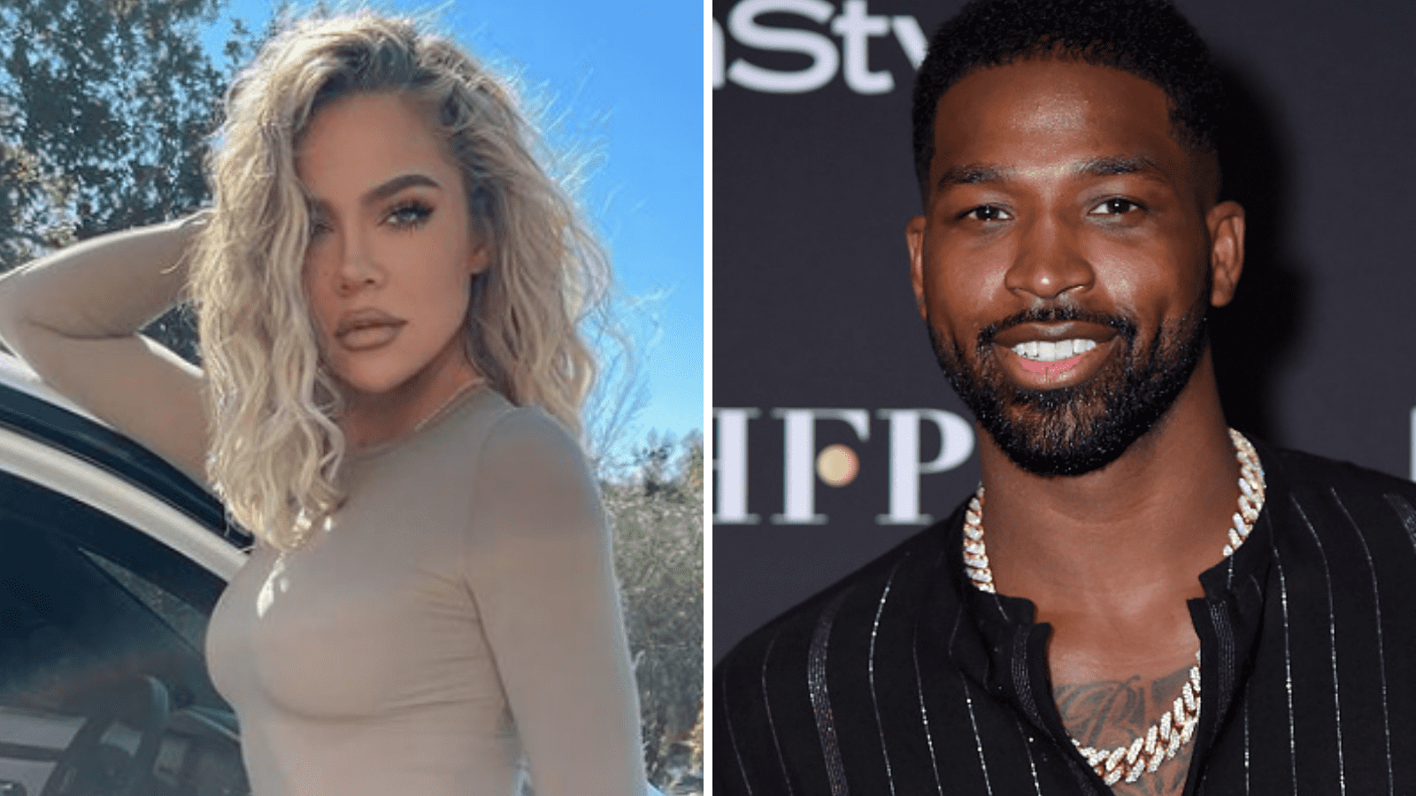 Khloe Kardashian and Tristan Thompson (Photos by Instagram@khloekardashian/Michael Loccisano/Getty Images)