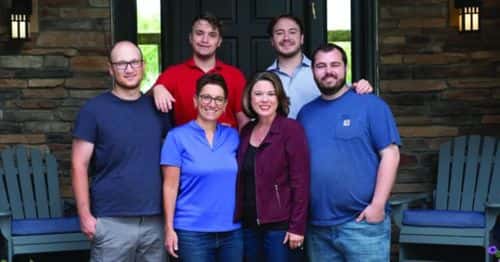 Democrat Angie Craig with her wife Cherly and their four sons.
(Angie Craig/Twitter)