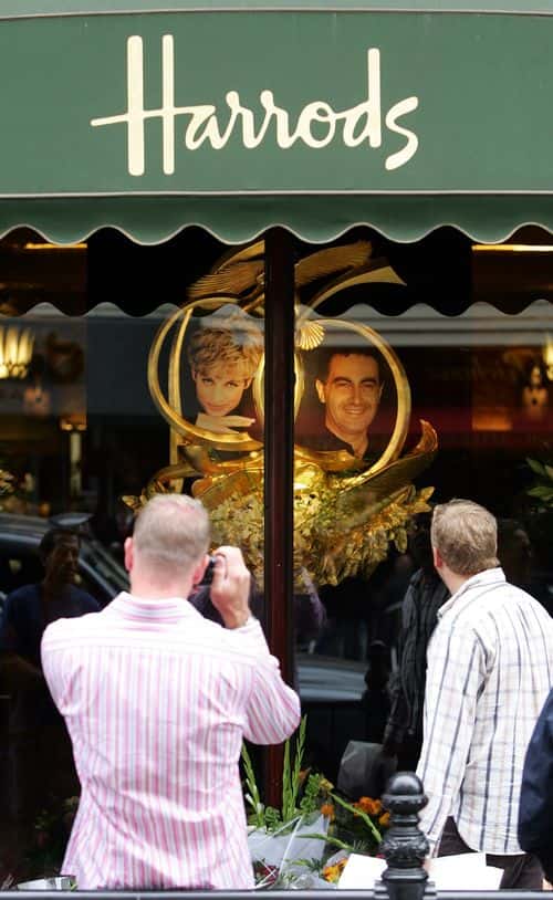 A general view of Harrods on the 10th anniversary of Diana Princess Of Wales and  Dodi al-Fayed's death on August 31, 2007 in London, England. Today marks the 10th anniversary of Diana and Dodi's death.