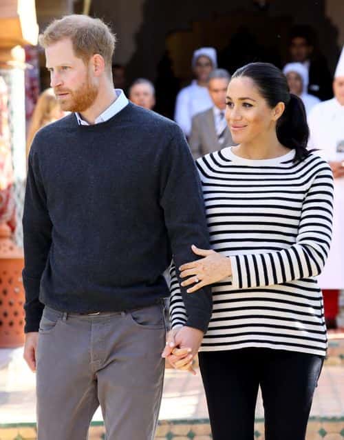 Prince Harry, Duke of Sussex and Meghan, Duchess of Sussex visit a cooking demonstration, where children from under-privileged backgrounds learn traditional Moroccan recipes from one of Morocco’s foremost chefs at the Villa des Ambassadors on February 25, 2019 in Rabat, Morocco.