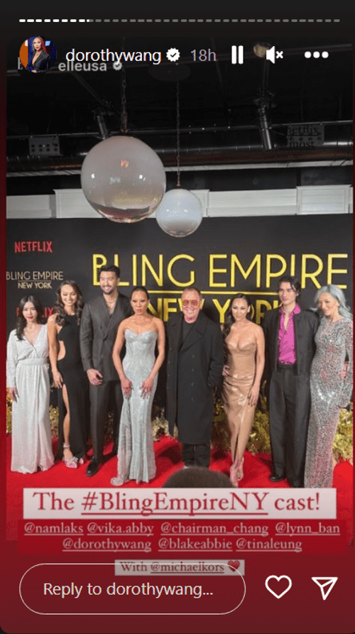 'Bling Empire: New York' star Dorothy is not seen posting on social media with Deborah (Insatgram/@dorothywang)