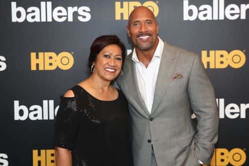 Ata Johnson (L) and Dwayne Johnson attend the HBO Ballers Season 2 Red Carpet Premiere and Reception on July 14, 2016 at New World Symphony in Miami Beach, Florida.