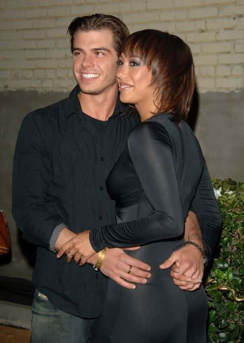 Television personalities Matthew Lawrence (L) and Cheryl Burke attend the Us Hollywood 2007 Party at Sugar on April 26, 2007 in Hollywood, California.