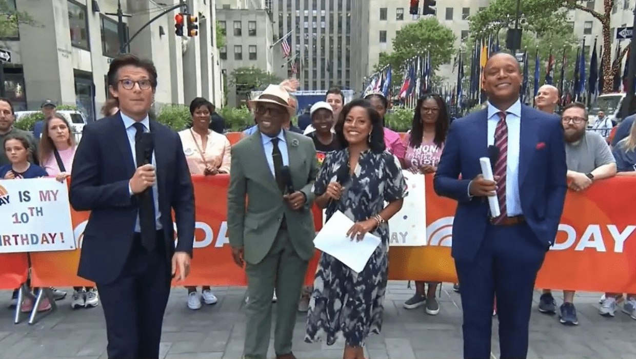 'Today' Jacob Soboroff, Al Roker, Sheinelle Jones, and Craig Melvin reveals Carrie Underwood will perform again on NBC show plaza (NBC)
