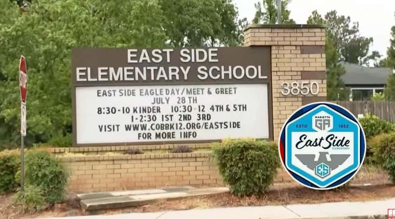 Georgia elementary school faced a huge backlash from parents for using a new logo that resembles a Nazi symbol (screenshot/YouTube @11Alive and CBS46 Atlanta)