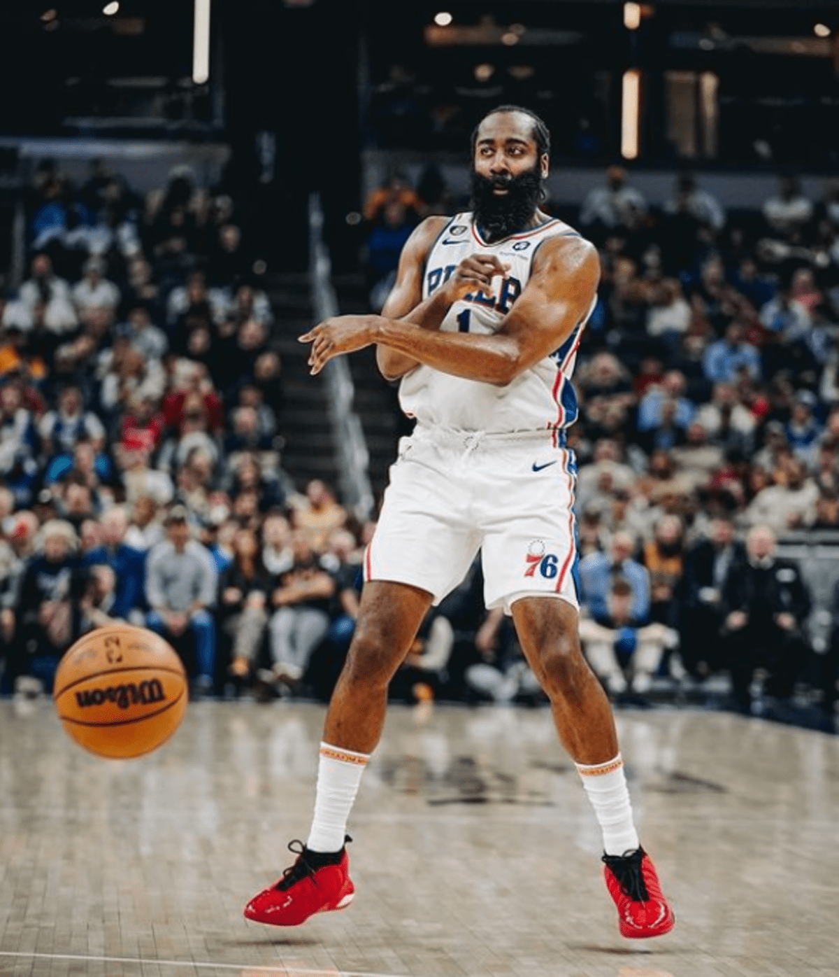 James Harden stands tall at 6 feet 5 inches (@jharden13/Instagram)