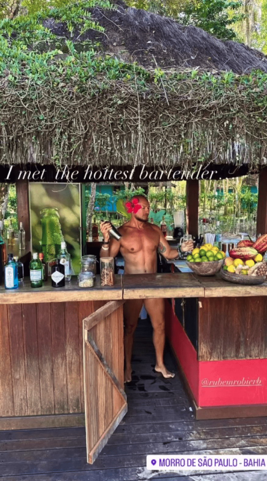 Sam Champion shared a NSFW picture of Rubem Robierb on his Instagram story (@samchampion/Instagram)