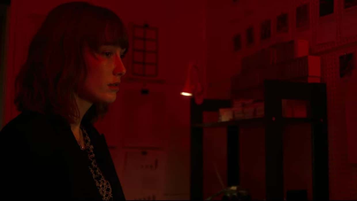 Ana finds Blanca's secret room in Sergio's house starring Almudena Amor in Netflix Spanish series 'Muted' (Netflix)