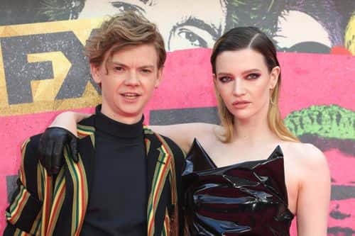 Thomas Brodie-Sangster and Talulah Riley attend the premiere of 