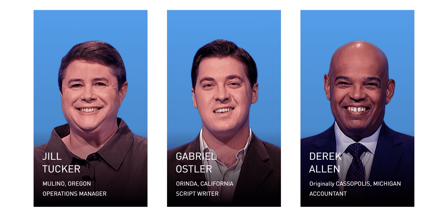 Line-up for the first week of 'Jeopardy!' Second Chance (Jeopardy.com) 