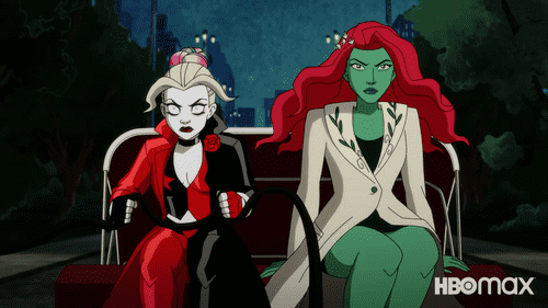 Kaley Cuoco as Harley Quinn and Lake Bell as Poison Ivy in 'Harley Quinn: A Very Problematic Valentine's Day Special' (HBO Max)