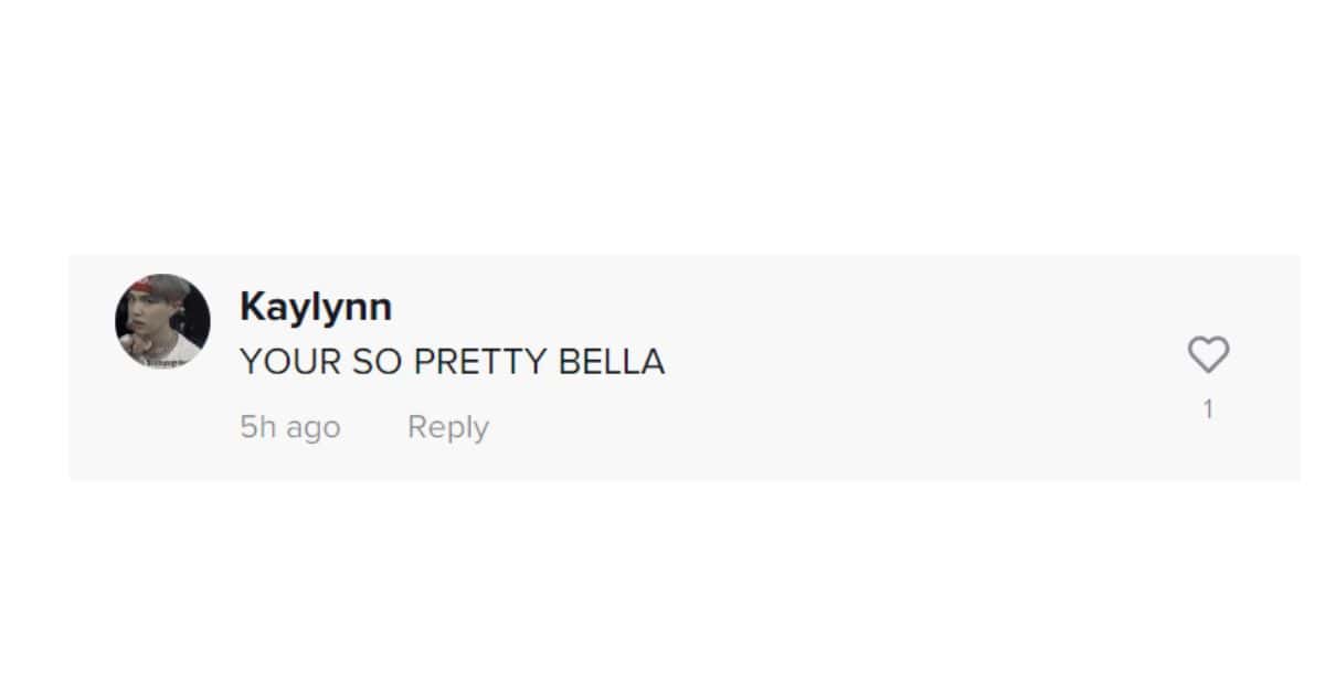 Kaylynn complimented on her looks.(@bellapoarch/TikTok)