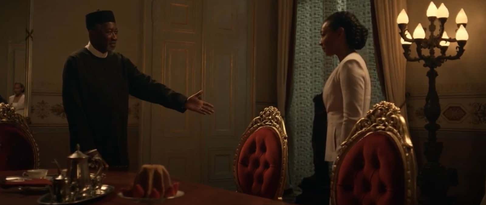 A still from 'Jack Ryan' Season 4 starring Betty Gabriel as Elizabeth Wright and Joseph Mydell as President Okoli (Prime Video)