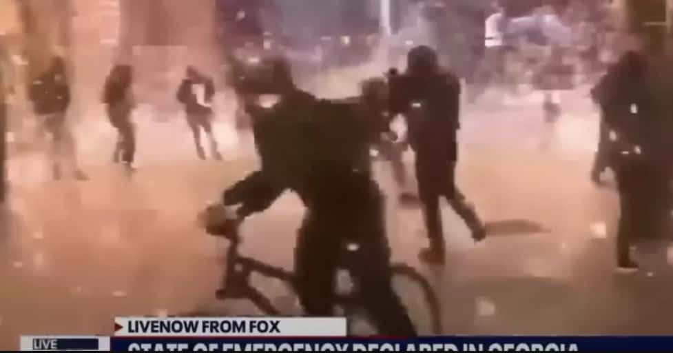 Another significant&nbsp;portion of Jason Aldean's 'Try This in a Small Town' music video&nbsp;was altered, where&nbsp;a segment from Fox 5's coverage of an uproar in Georgia was removed. The above&nbsp;screenshot of the video&nbsp;has been&nbsp;cut from the music&nbsp;video (Jason Aldean/YouTube)