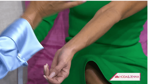 She showed Hoda Kotb her ink-less wrist in a new interview. (The Today Show)