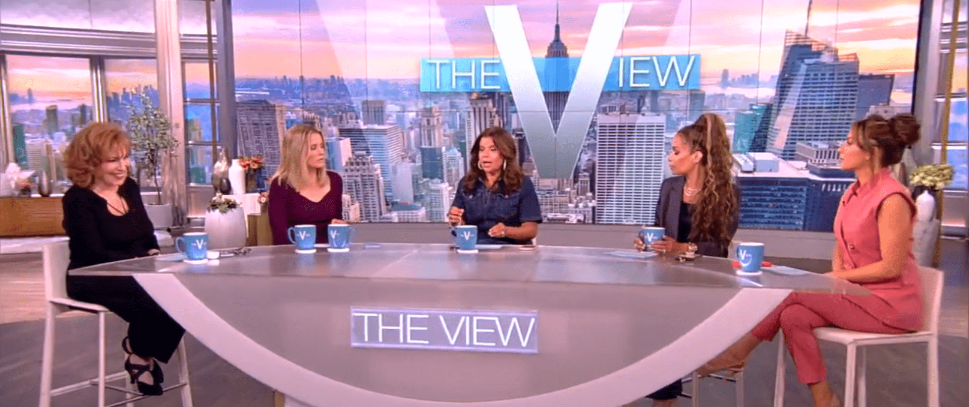 Joy Behar laughs at Ana Navarro's impression of Ron DeSantis as the other co-hosts remain expressionless (YouTube/TheView)