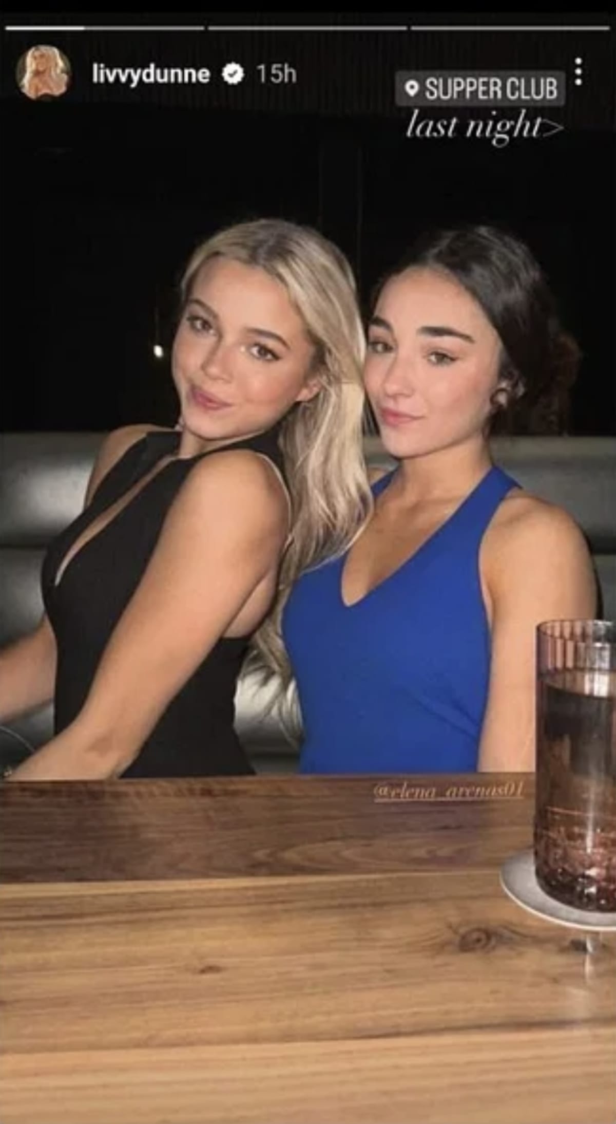 Livvy Dunne posted a picture with Elena Arenas (@livvydunne/I nstagram)