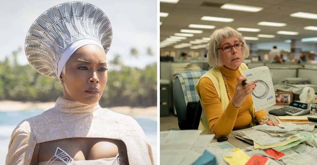 (L) Angela Bassett in 2022 film 'Black Panther: Wakanda Forever' and (R) Jamie Lee Curtis in 2022 film 'Everything Everywhere All at Once' (IMDb)
