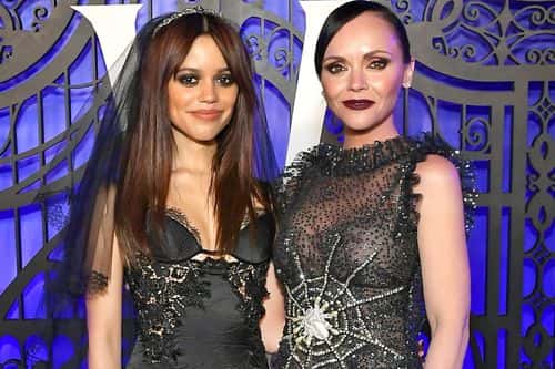 Jenna Ortega and Christina Ricci (Charley Gallay/Getty Images)