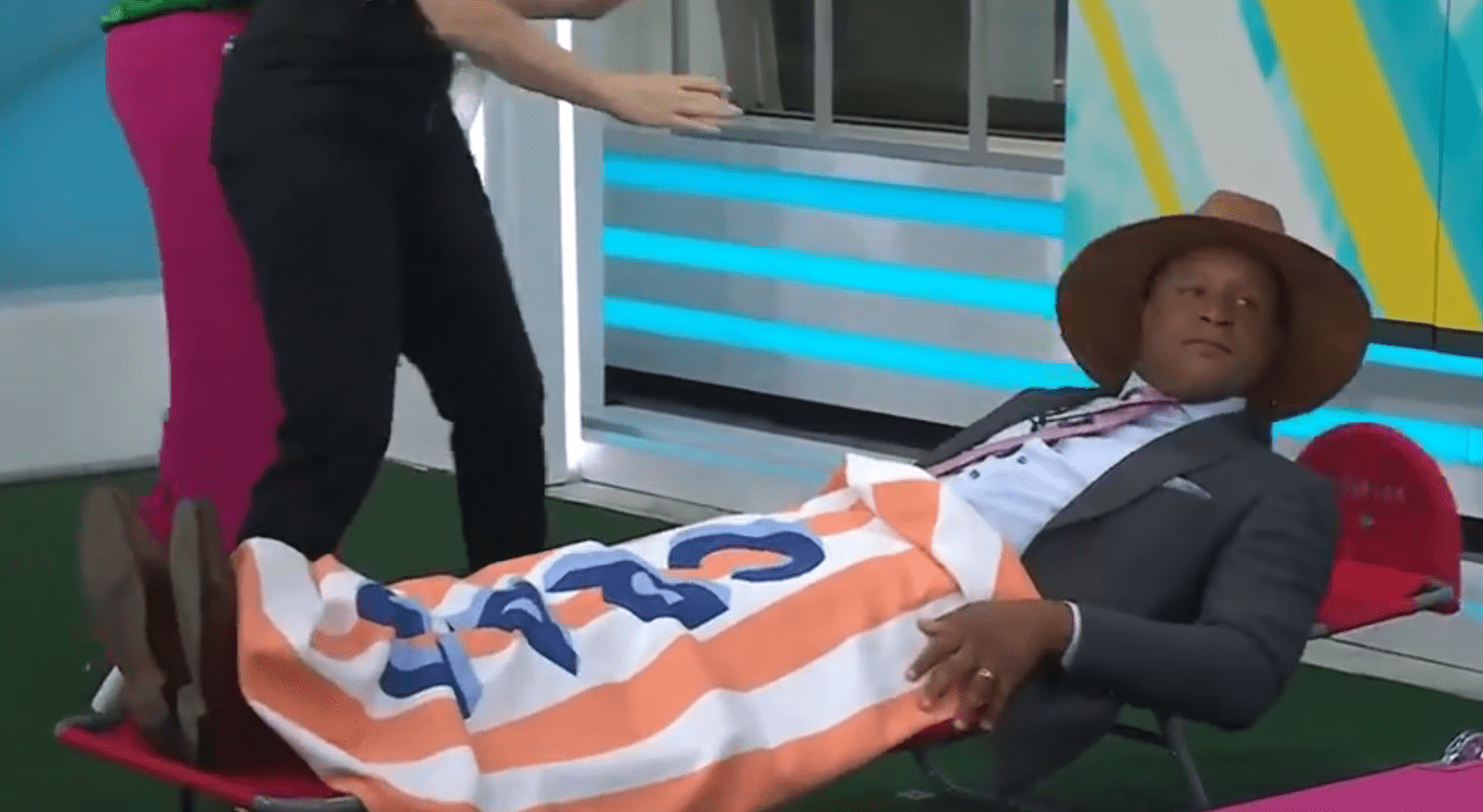 Craig Melvin avoids an injury on 'Today' show (NBC)