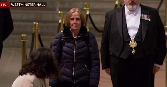 The Royal Air Force servicewoman said she was 'very proud' to be given the 'privilege' to pay her respects to the woman she 'swore my allegiance to' (Twitter)