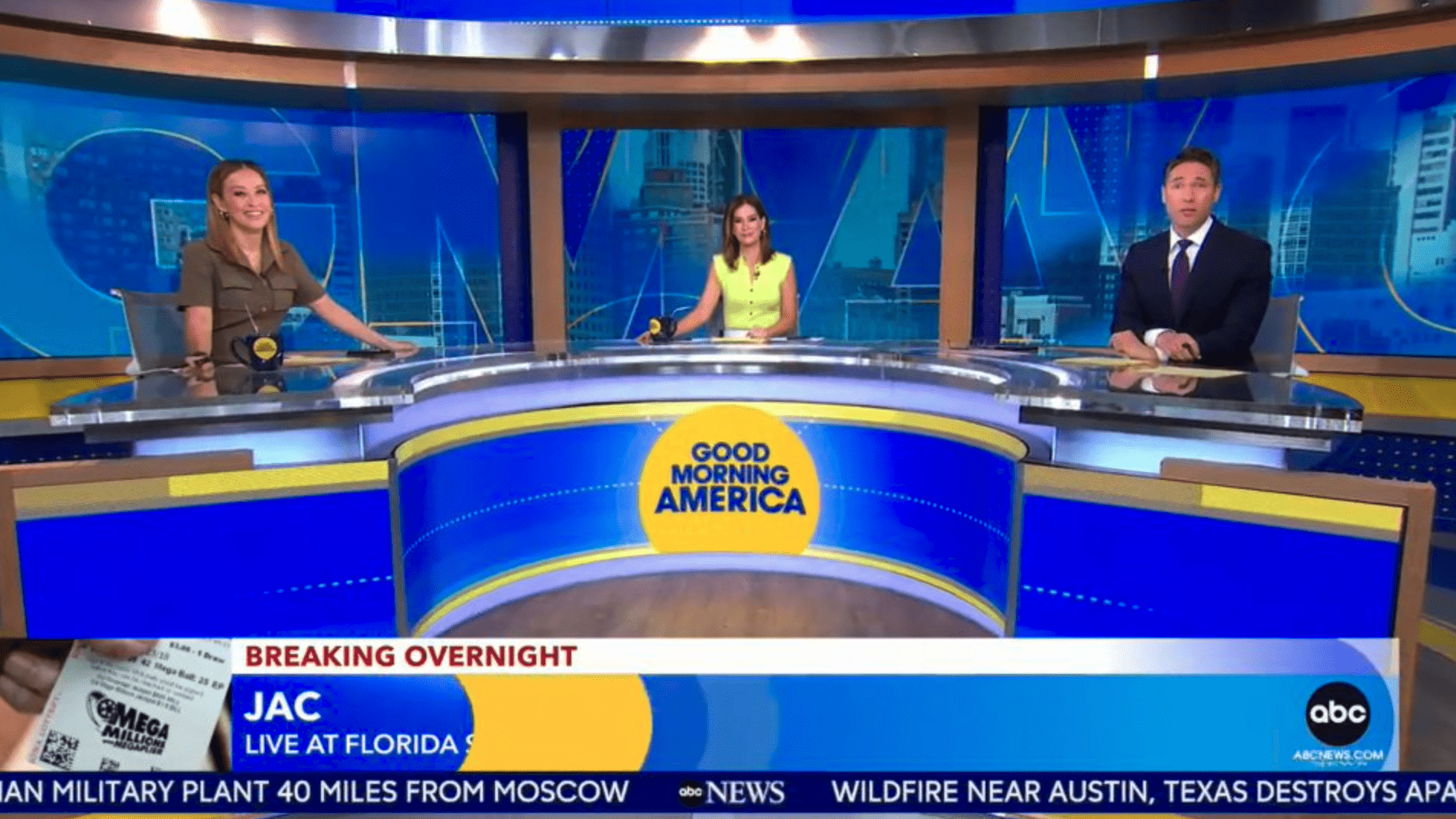 Eva Pilgrim, Rebecca Jarvis, and Whit Johnson filled in for the main hosts (ABC)