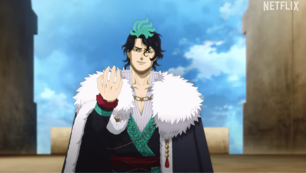 A still of Conrad from Netflix's official trailer of  'Black Clover' (Black Clover: Sword of the Wizard King/Netflix)