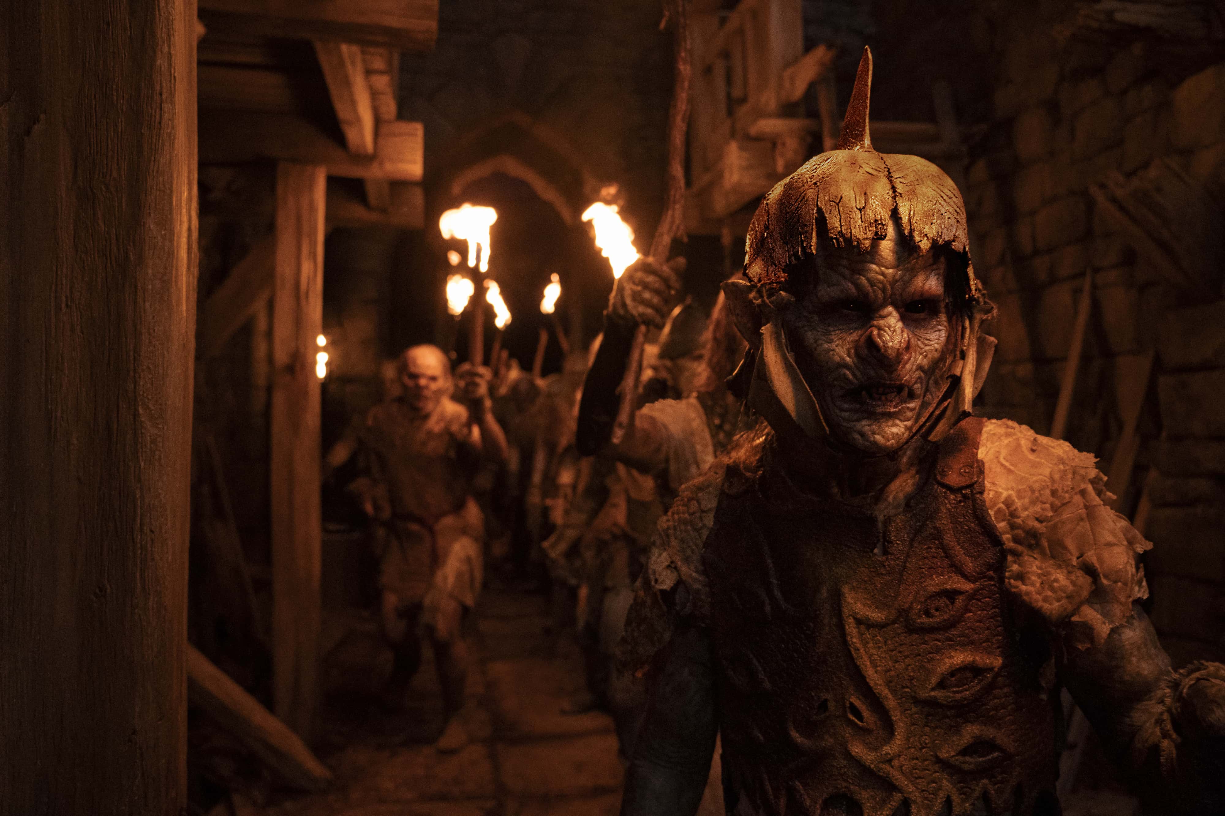 A still of Orcs in 'The Lord of the Rings: The Rings of Power' (Amazon Studios)