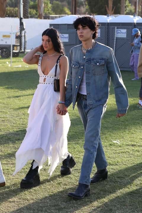 Landon Barker and Dixie D’Amelio attending Coachella 2023 (Backgrid)
