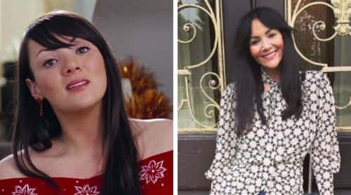 Martine McCutcheon in ‘Love Actually’ 2003 (IMDb) and the actress in 2022 (Instagram/@martinemccutcheon)