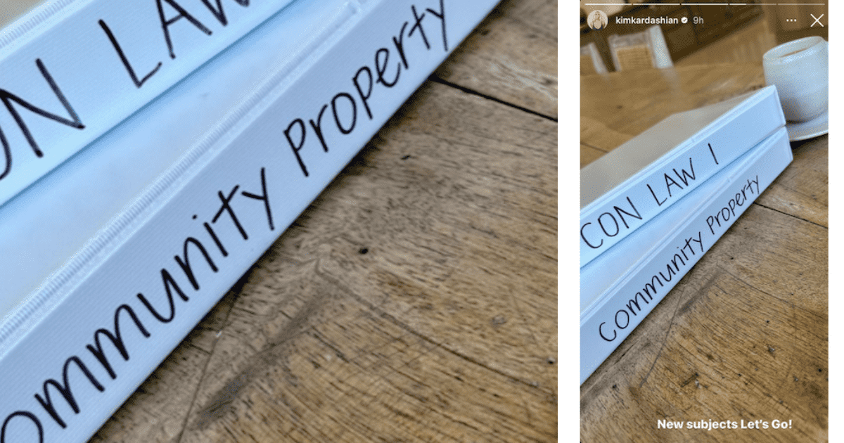 Kim Kardashian updates her followers about law school via Instagram Story (Instagram/kimkardashian)