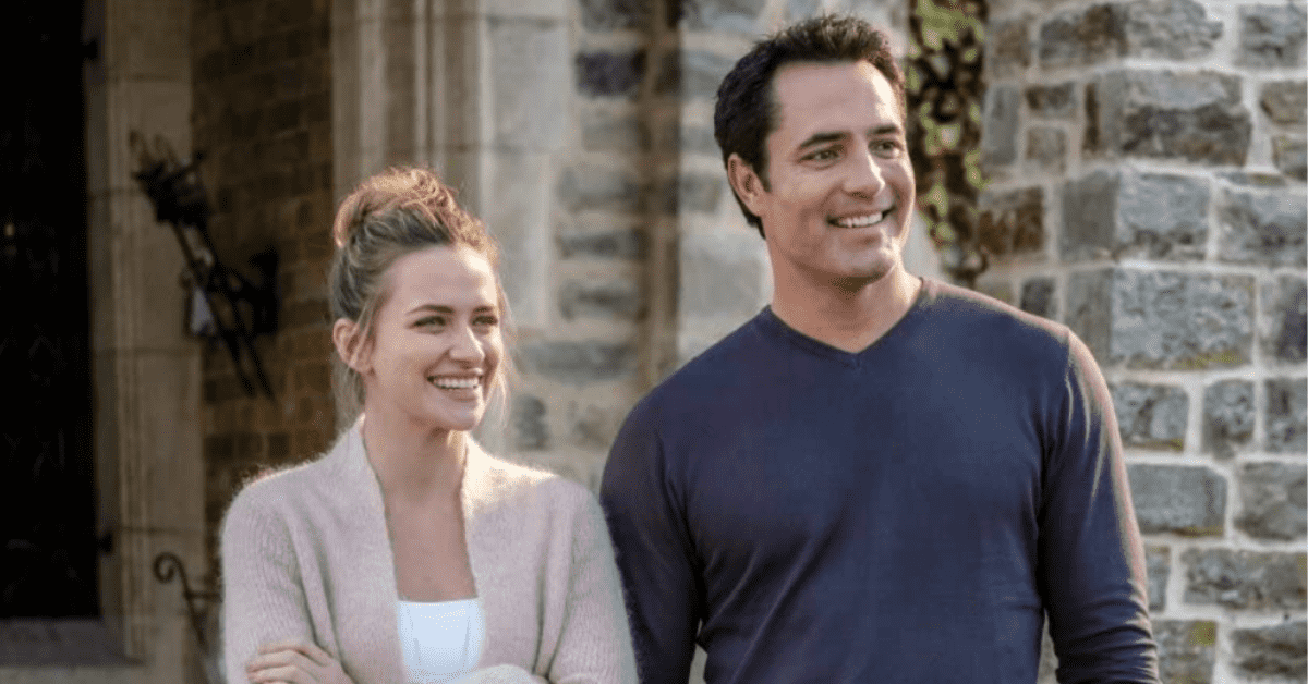 Victor Webster and Shantel VanSanten in 'Love Blossoms' (2017) (Hallmark)